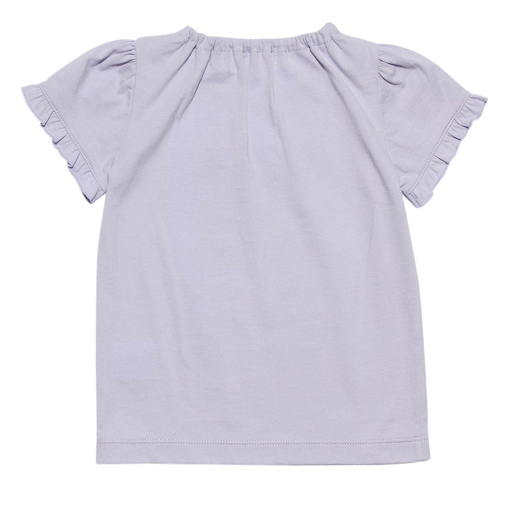 Baby size 100% cotton boutique embroidery T-shirt Purple back