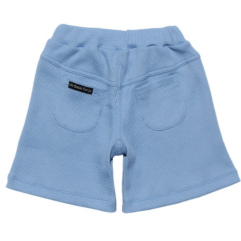 Baby size waffle material shorts Blue back