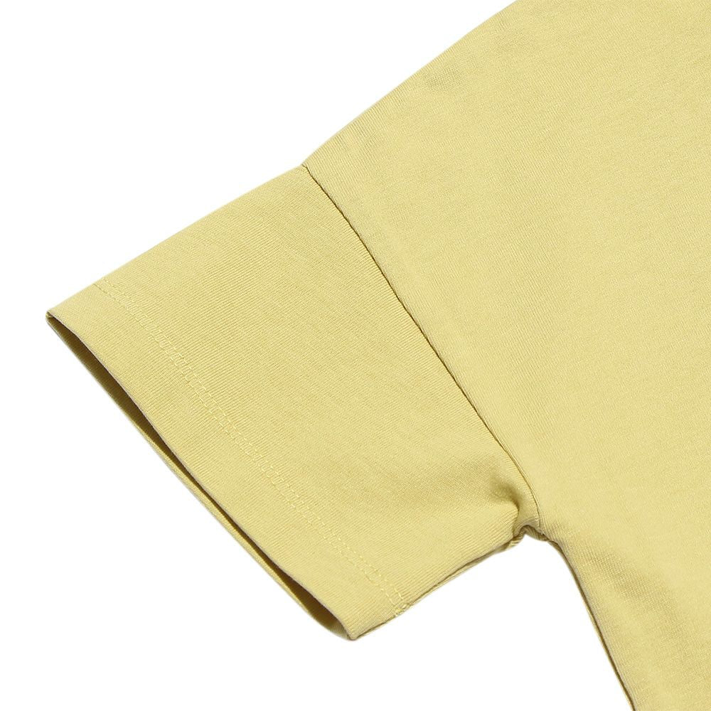 Children's clothing Boys Cotton 100 % Logo Print Big Silhouette T -shirt Yellow (04) Design Point 2