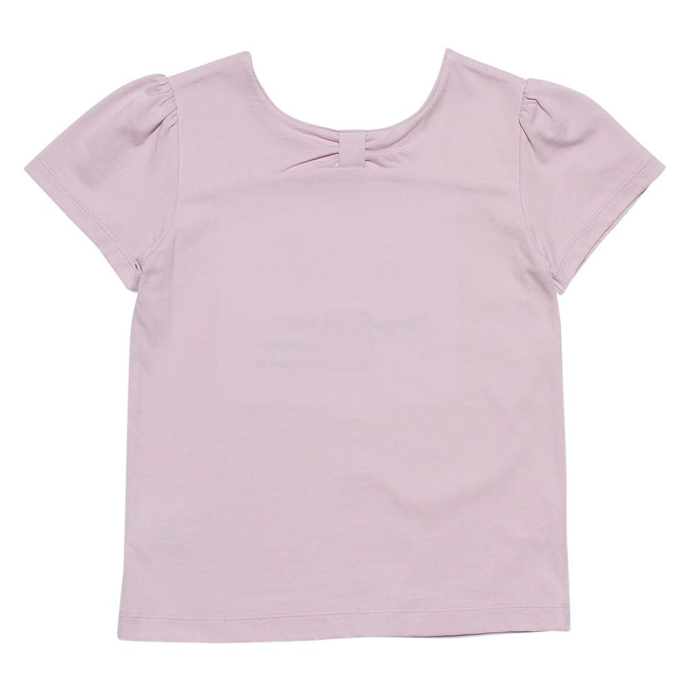 100 % cotton flower vase print T -shirt Pink back