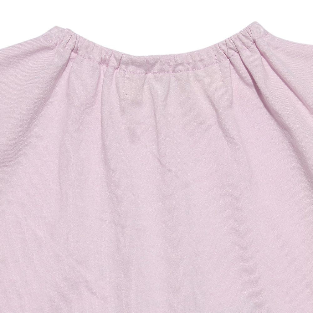 Baby size 100 % cotton flower vase print T -shirt Pink Design point 2