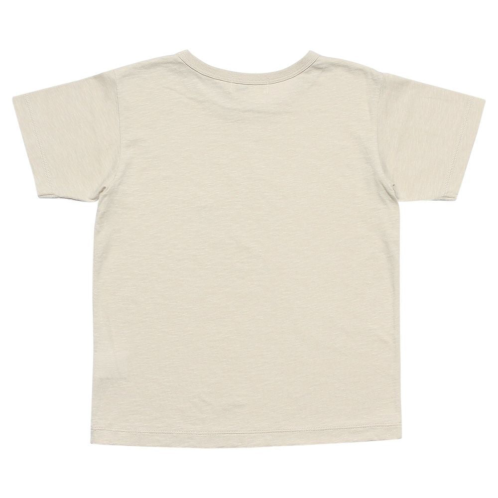 Children's clothing boy 100 % cotton UFO print T -shirt beige (51) back
