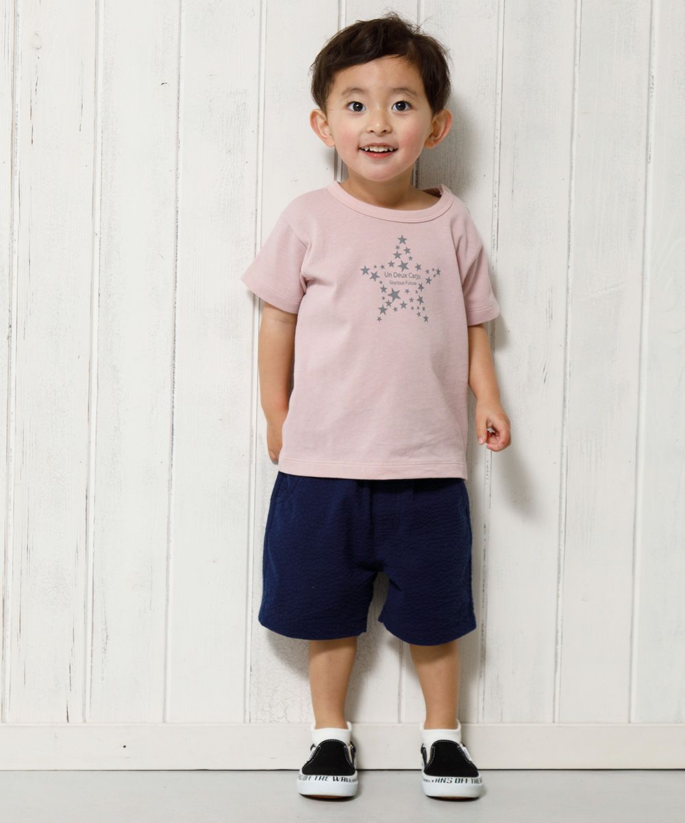 Baby Clothes Girls Boy Men and Women Men and Women 100 % Cotton Print T -shirt Pink (02) Model Image 2