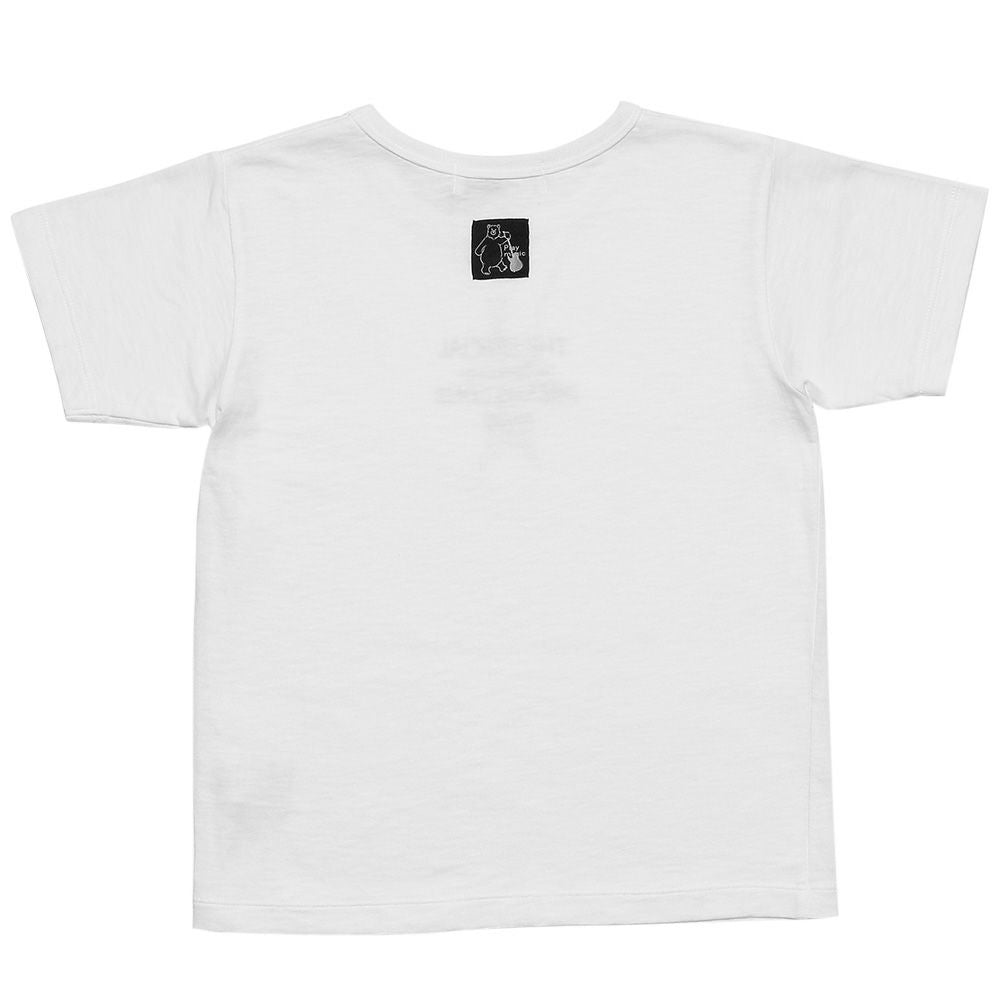 Children's clothing boy 100 % cotton guitar print musical instrument series T -shirt off -white (11) back