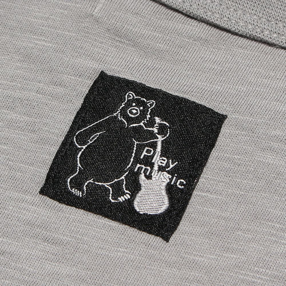 Children's clothing boy 100 % cotton guitar print musical instrument series T -shirt gray (09) Design point 2