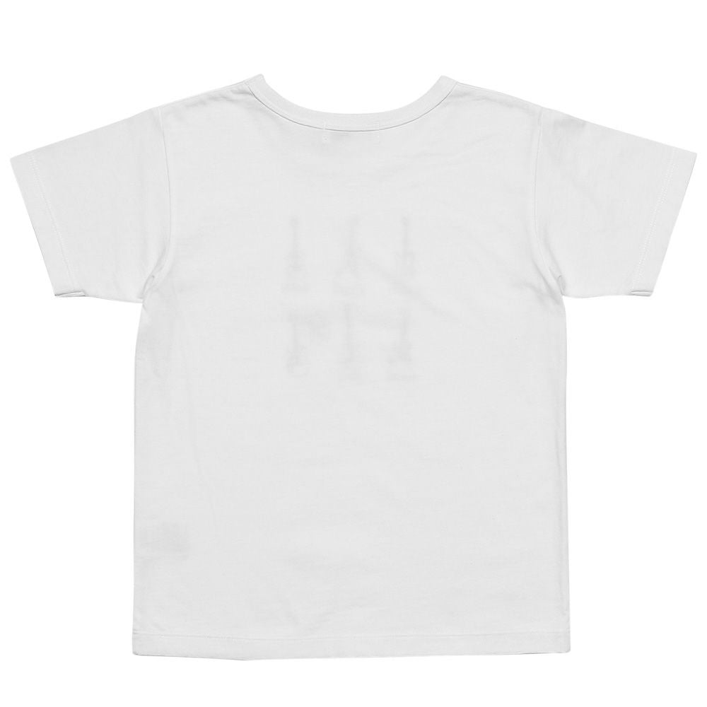 Children's clothing boy 100 % cotton guitar print musical instrument series T -shirt off -white (11) back