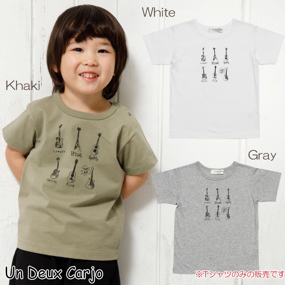 Baby Clothes Boy Baby Baby Size 100 % Cotton Guitar Print Musical Instrument Series T -shirt
