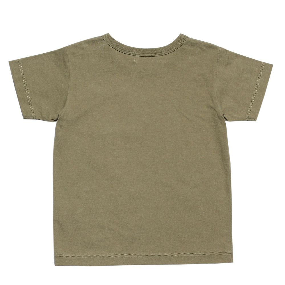 Baby Clothes Boy Baby Baby Size 100 % Cotton Guitar Print Musical Instrument Series T -shirt Khaki (82) back
