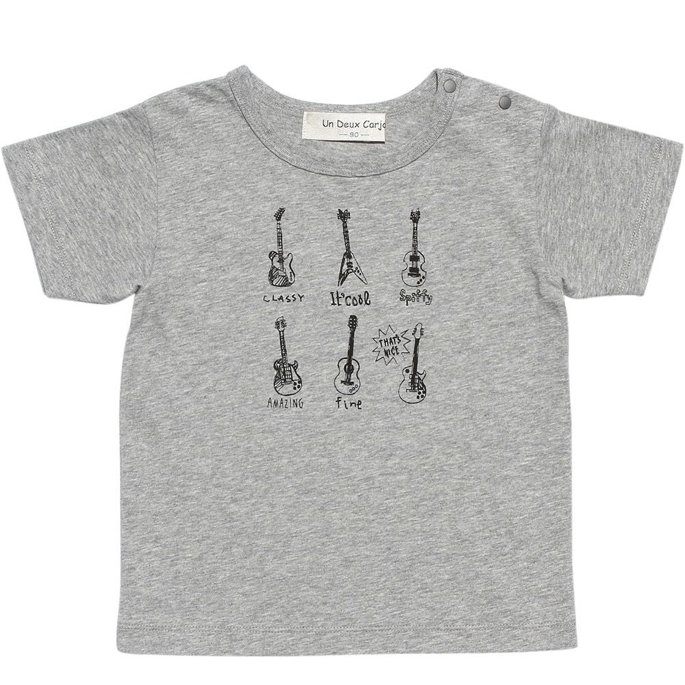 Baby Clothes Boy Baby Baby Size 100 % Cotton Guitar Print Musical Instrument Series T -shirt Hoshin Glay (92) Front