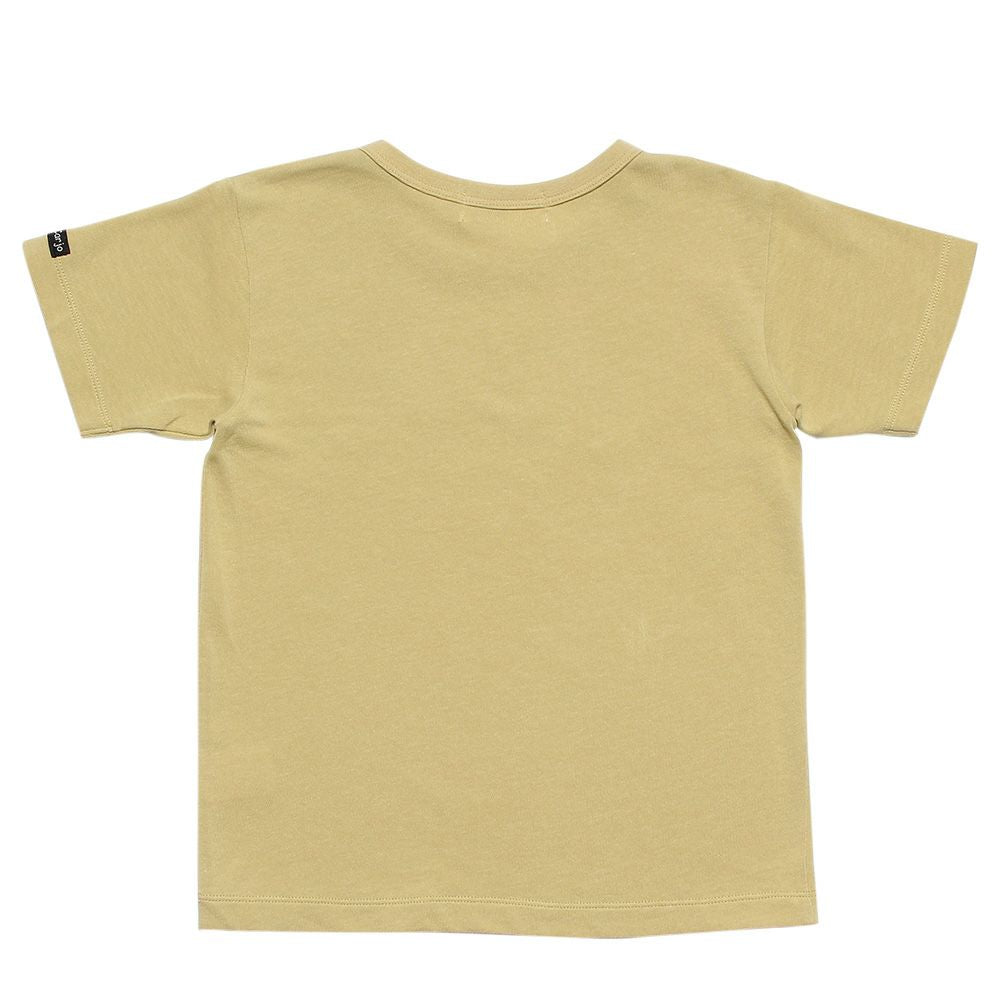 100 % cotton vehicle series bicycle print T -shirt Yellow back