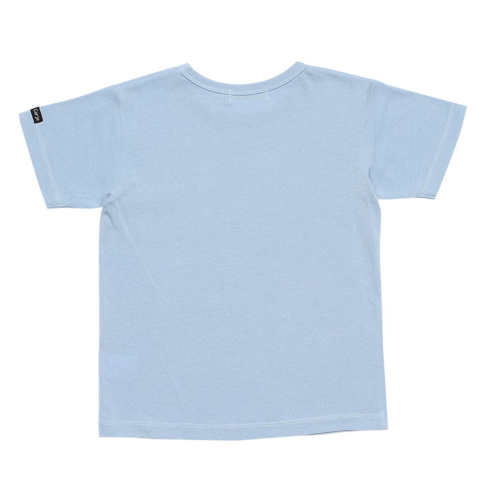 100 % cotton vehicle series bicycle print T -shirt Blue back