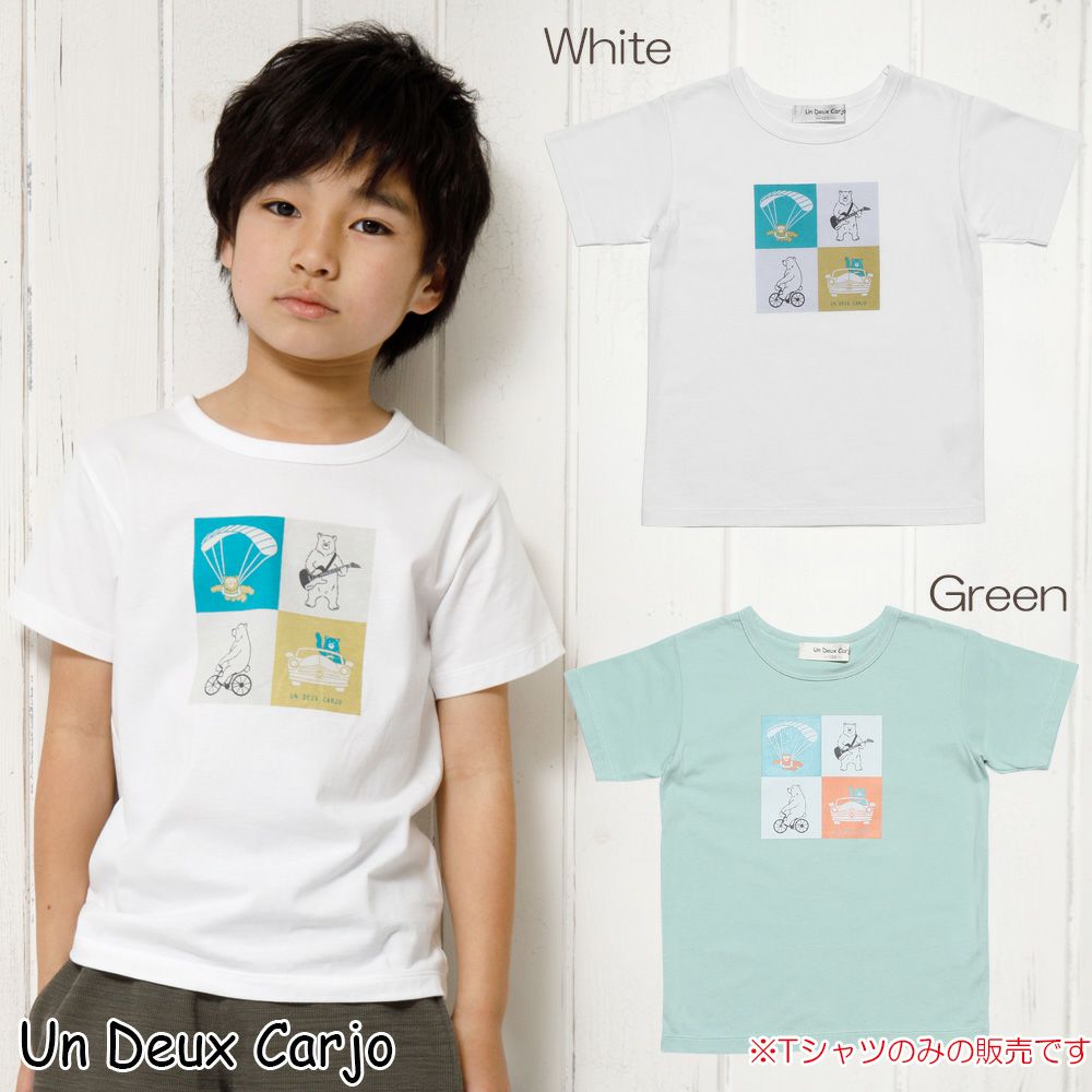 100% cotton Animal Series Bear print  T -shirt  MainImage