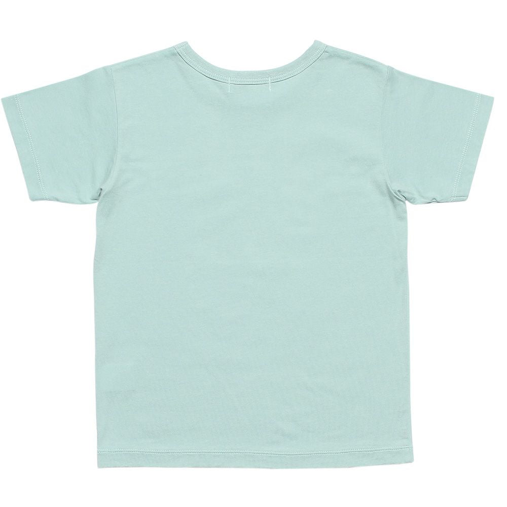100% cotton Animal Series Bear print  T -shirt Green back