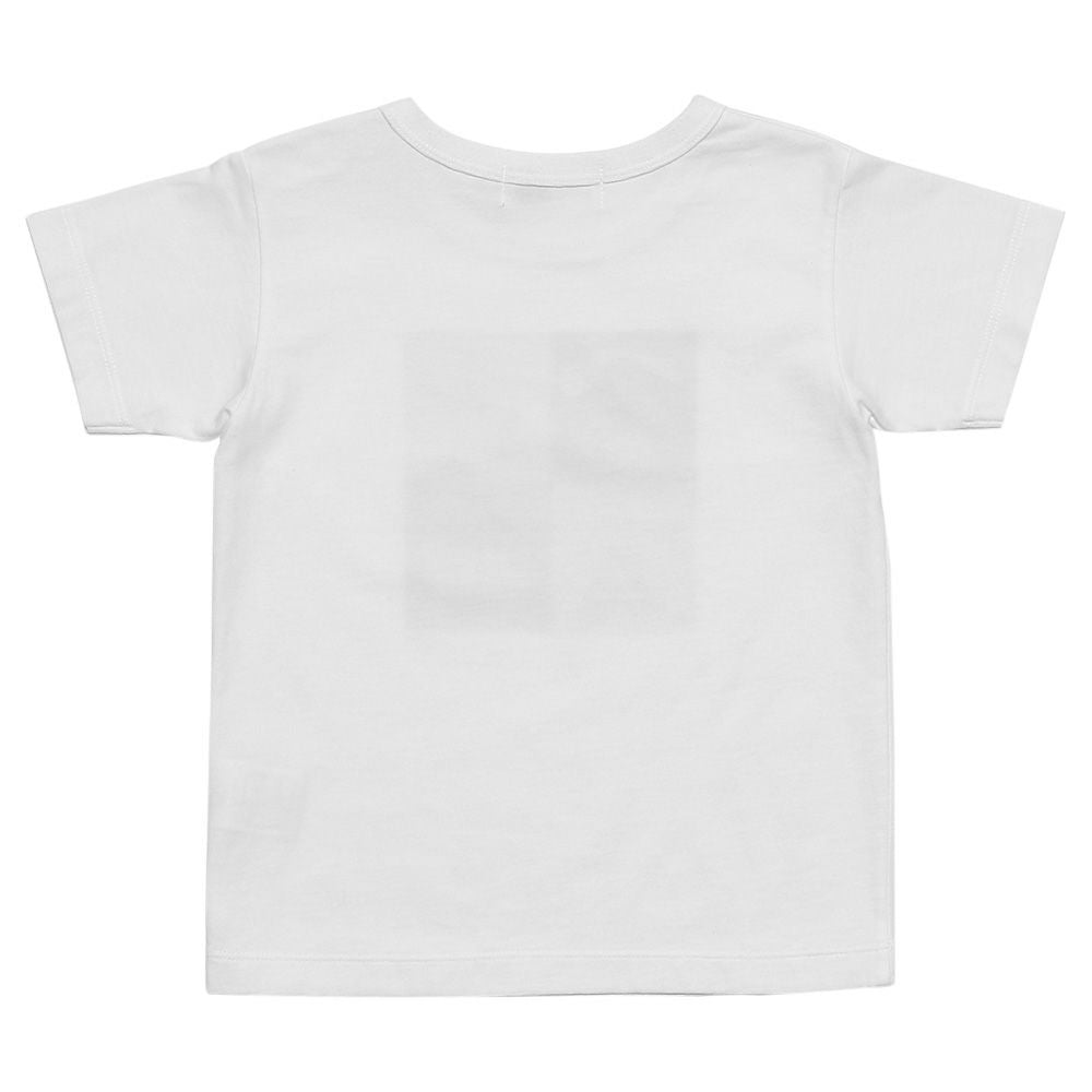 Baby size 100% cotton Animal Series Bear print  T-shirt Off White back