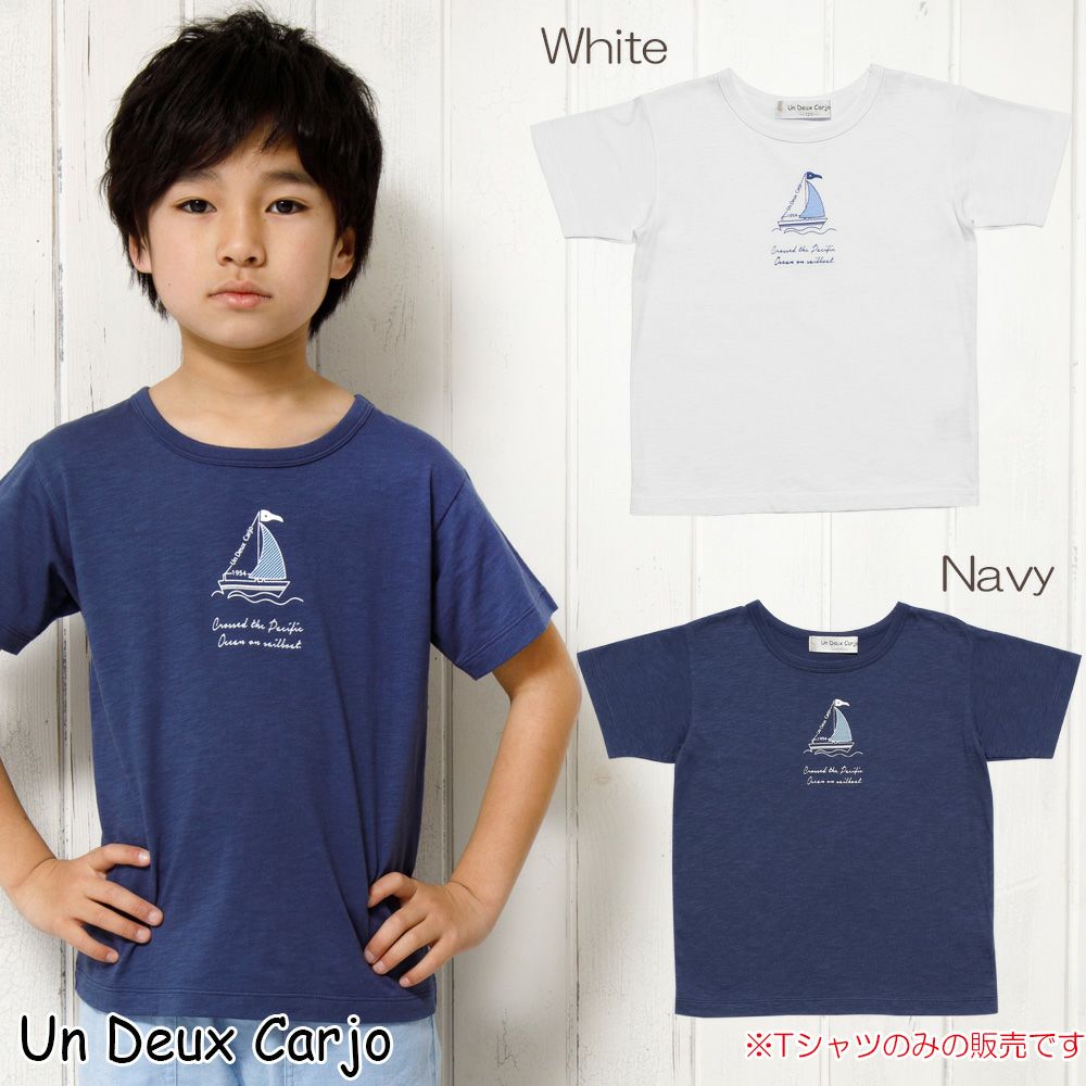 100 % cotton yacht print marine T -shirt  MainImage