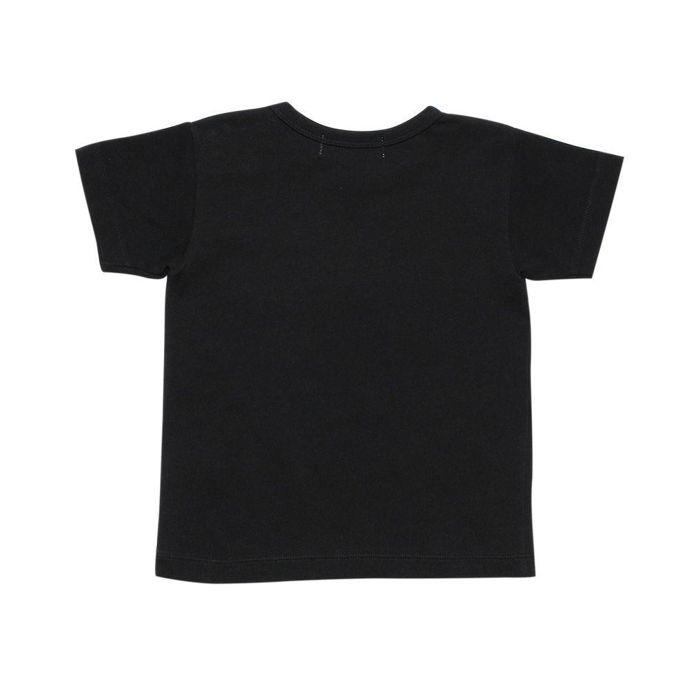 Baby size 100 % cotton T -shirt with pocket motif Black back