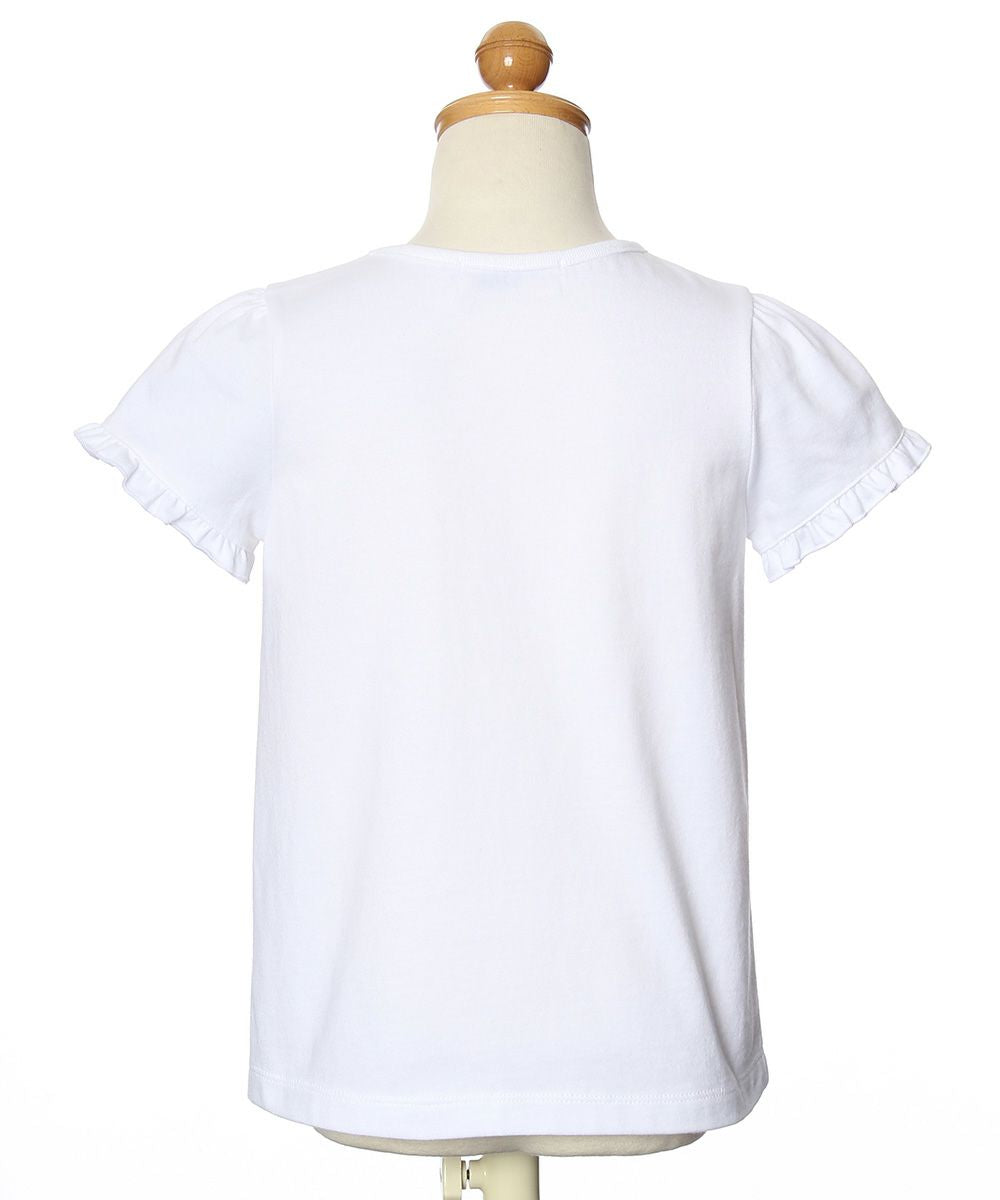 100 % cotton marine icon T-shirt with frilled sleeves Off White torso