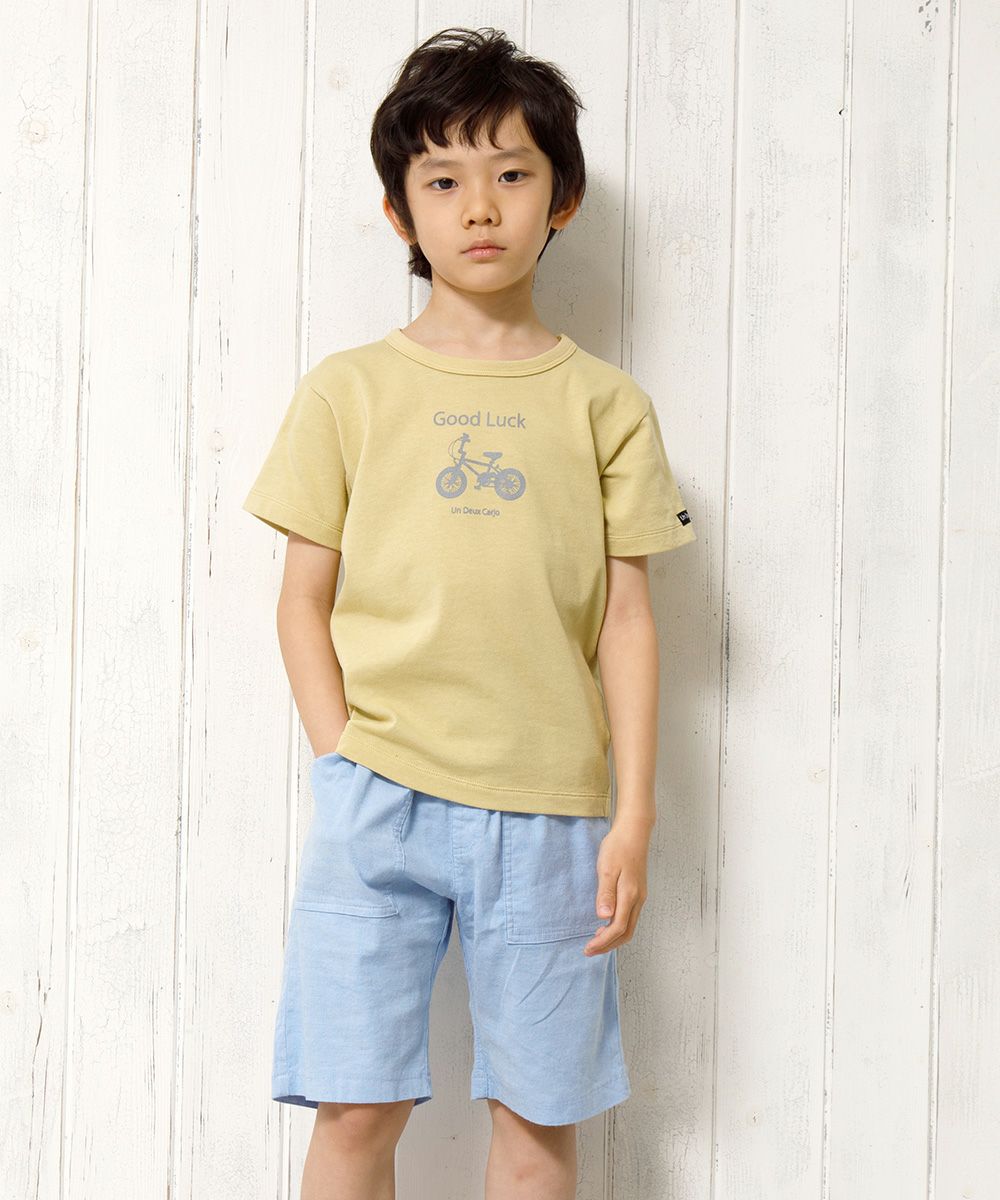 Baby Clothes Boy Dungarian Applike Baker Pants Blue (61) Model Image 3