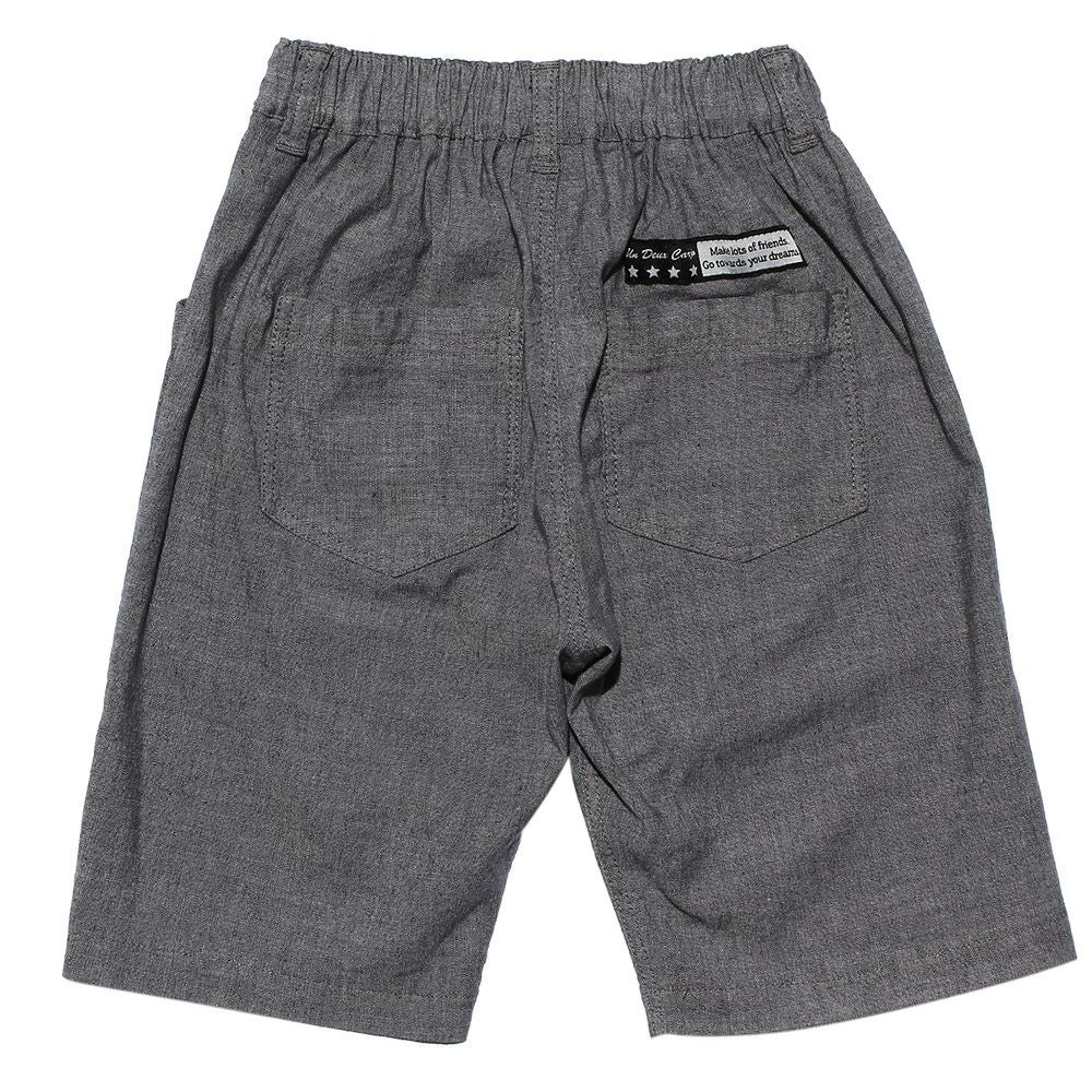 Baby Clothes Boy Dungarian Applike Baker Pants Charcoal Gray (93) back