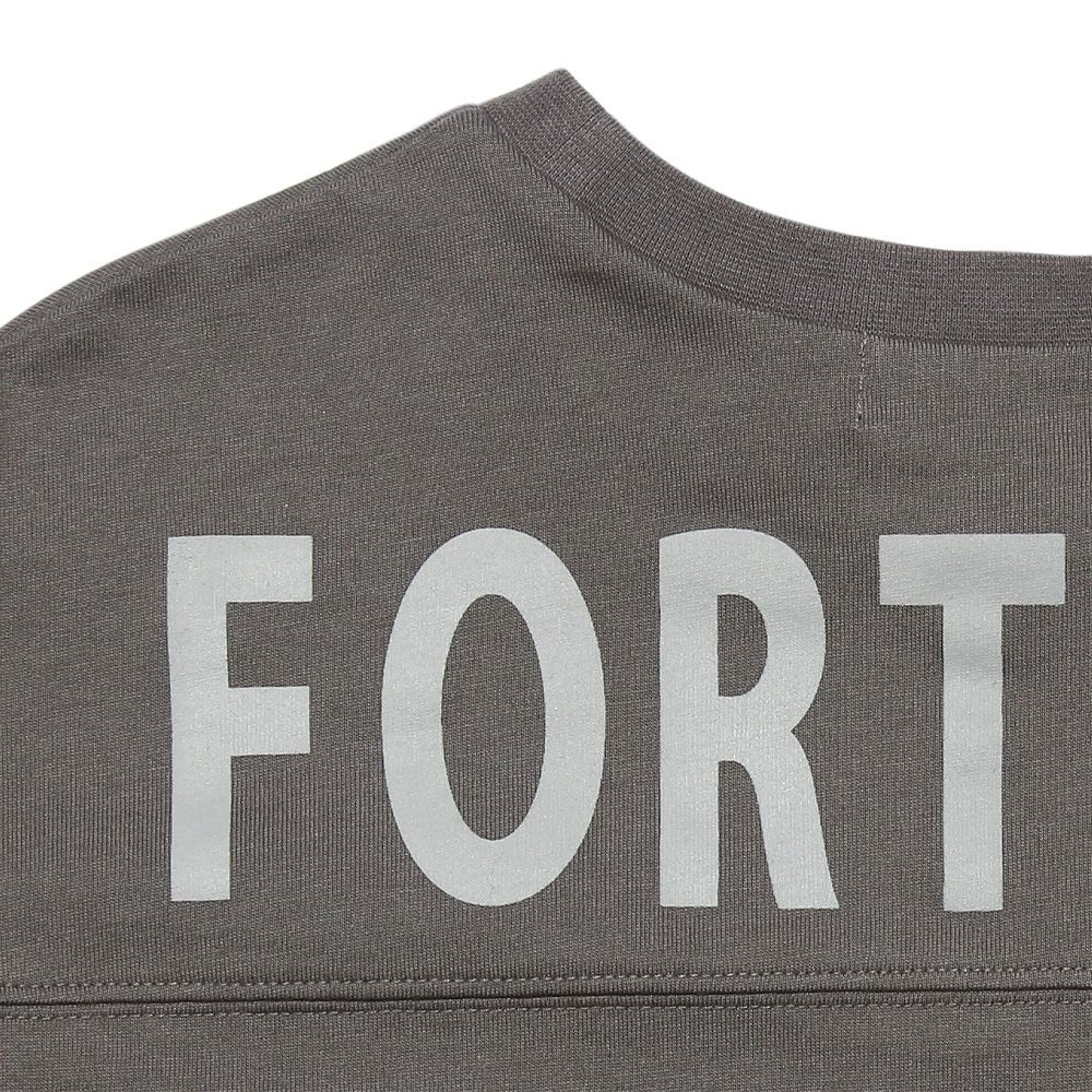 Children's clothing boy 100 % cotton back logo print loose silhouette T -shirt charcoal gray (93) Design point 1
