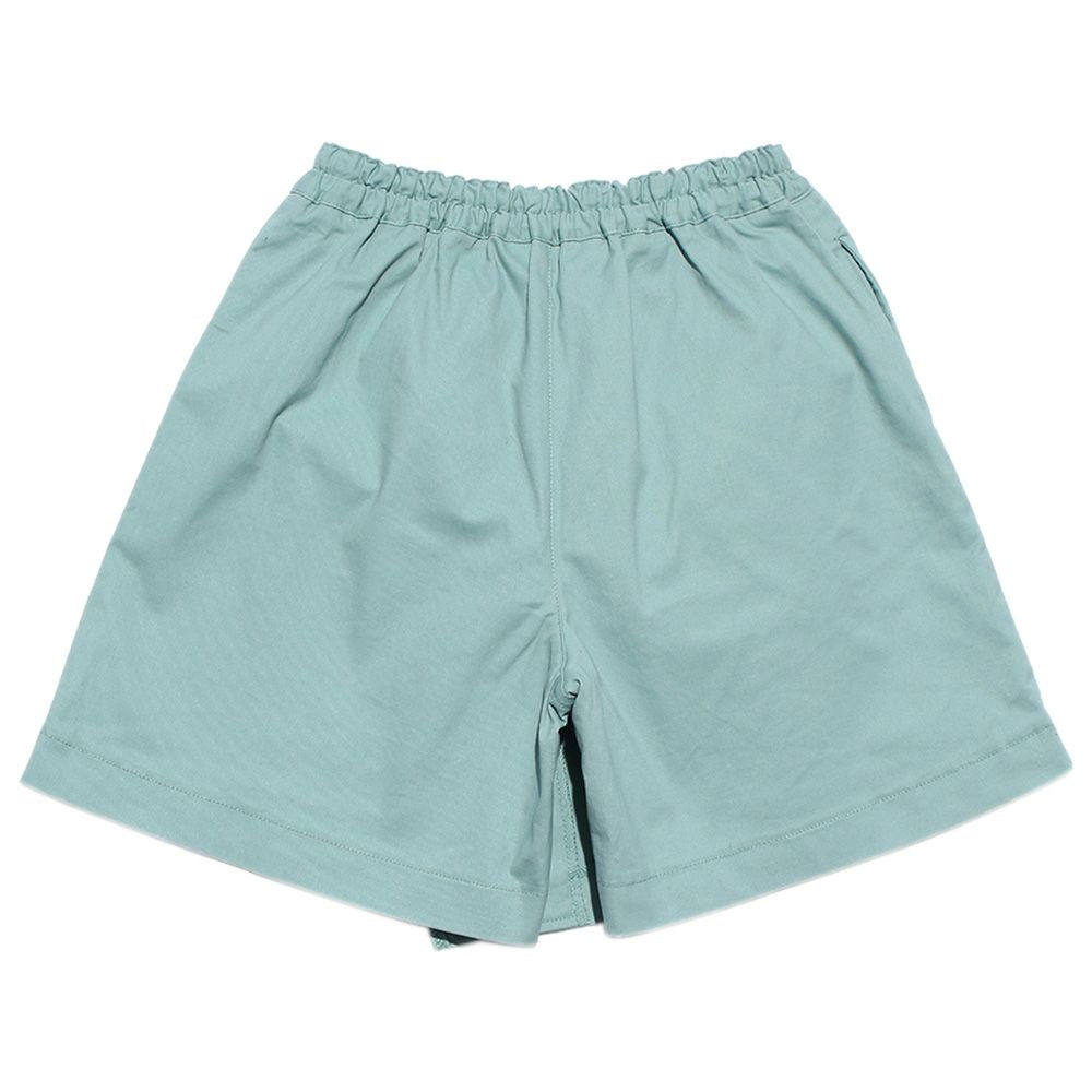 Children's clothing girl rap frills skirt style culotto pants green (08) back
