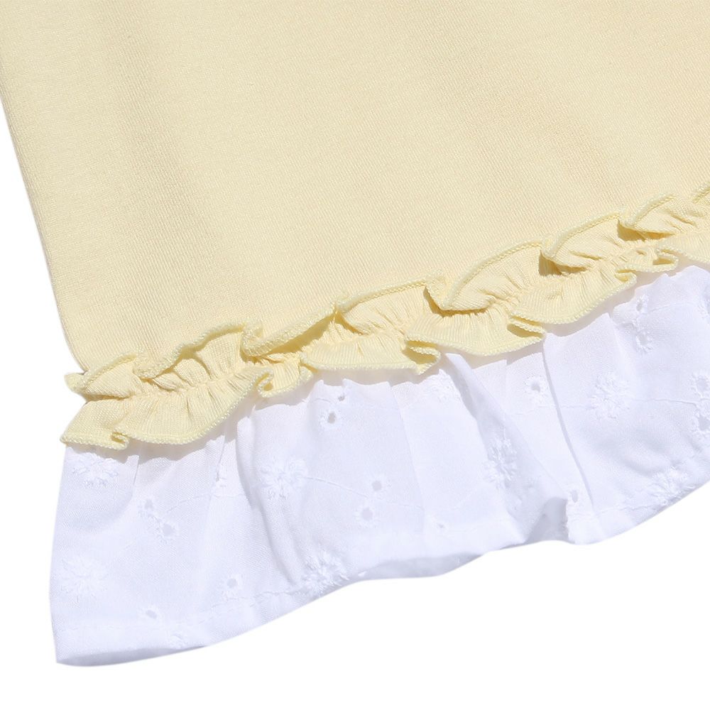 Baby size 100 % cotton Ballerina T -shirt with frills Yellow Design point 2