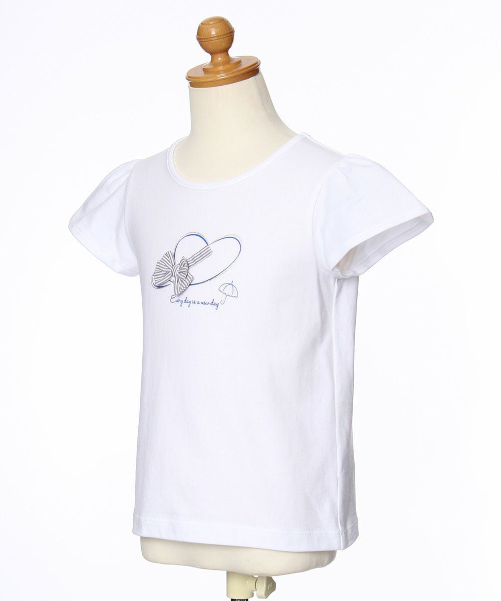 100 % cotton T-shirt with striped hat and ribbon Off White torso