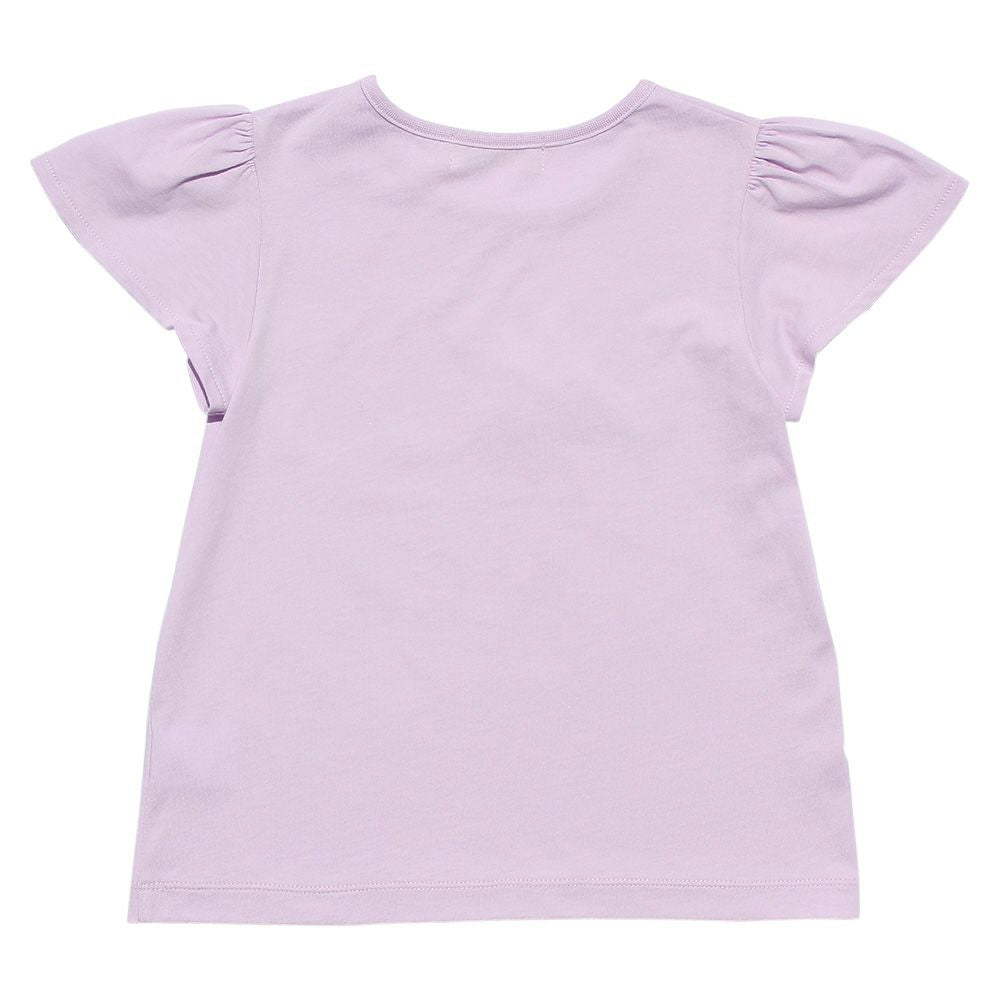 100 % cotton T-shirt with striped hat and ribbon Purple back
