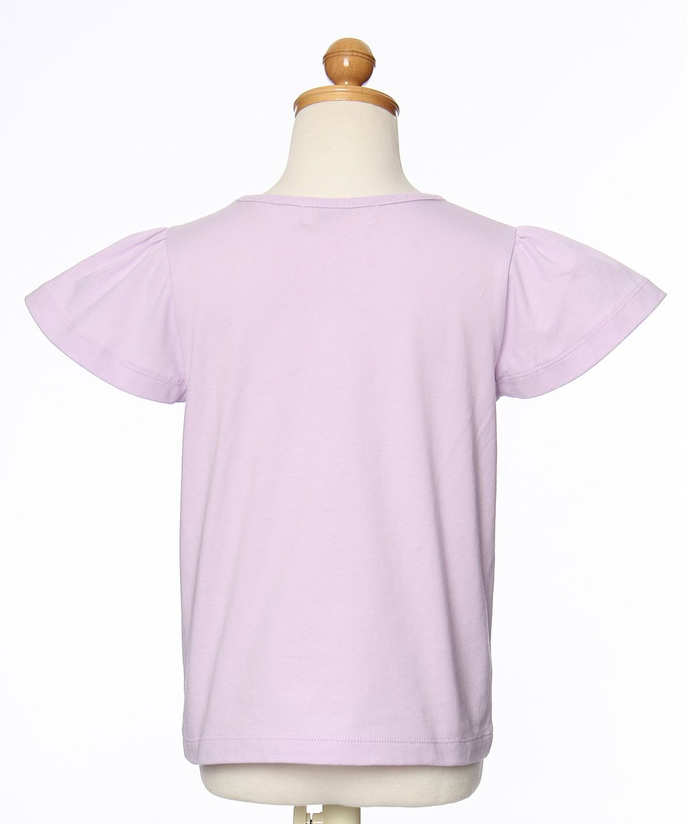 100 % cotton ice cream shop embroidery T -shirt Purple torso