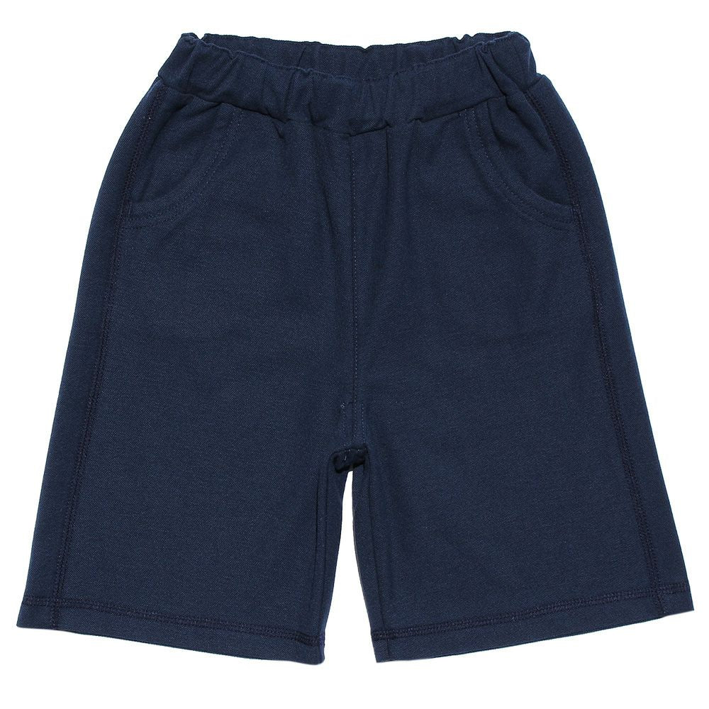 Water -absorbing speed dry original patch with pocket shorts Navy front