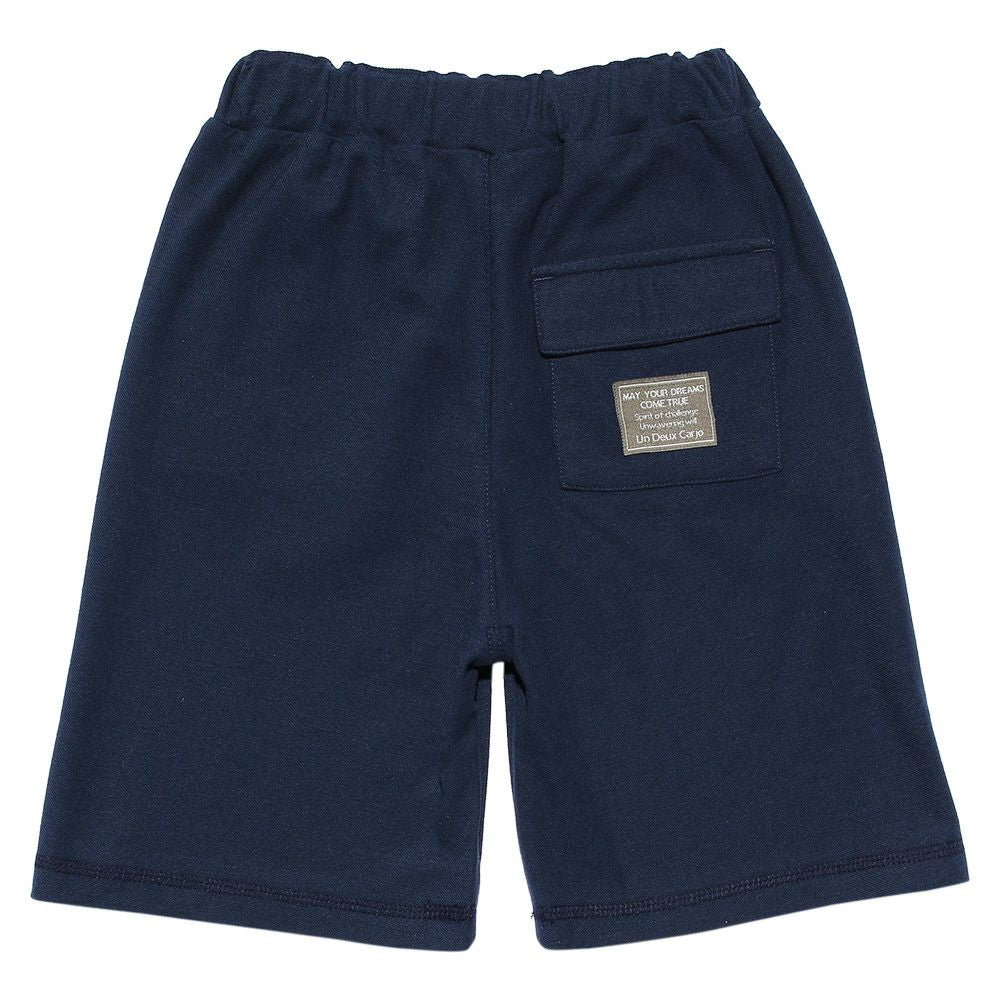 Water -absorbing speed dry original patch with pocket shorts Navy back