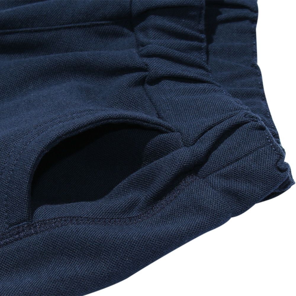 Water -absorbing speed dry original patch with pocket shorts Navy Design point 2
