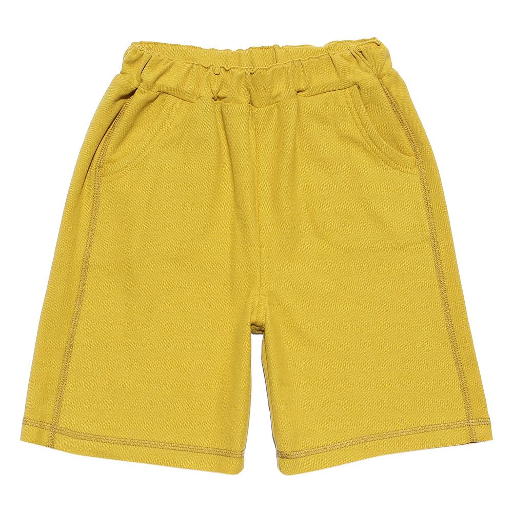 Water -absorbing speed dry original patch with pocket shorts Yellow front
