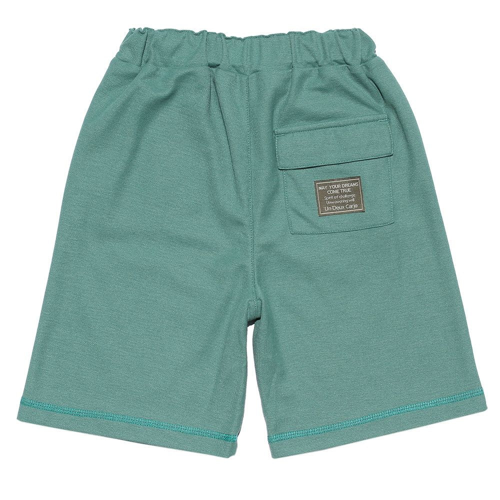 Water -absorbing speed dry original patch with pocket shorts Green back