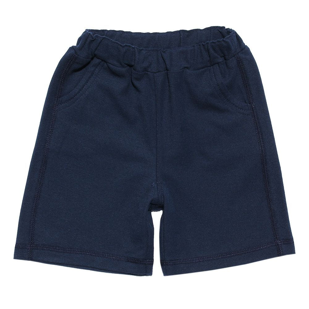 Baby size water absorption speed dry original patch with pocket shorts Navy front