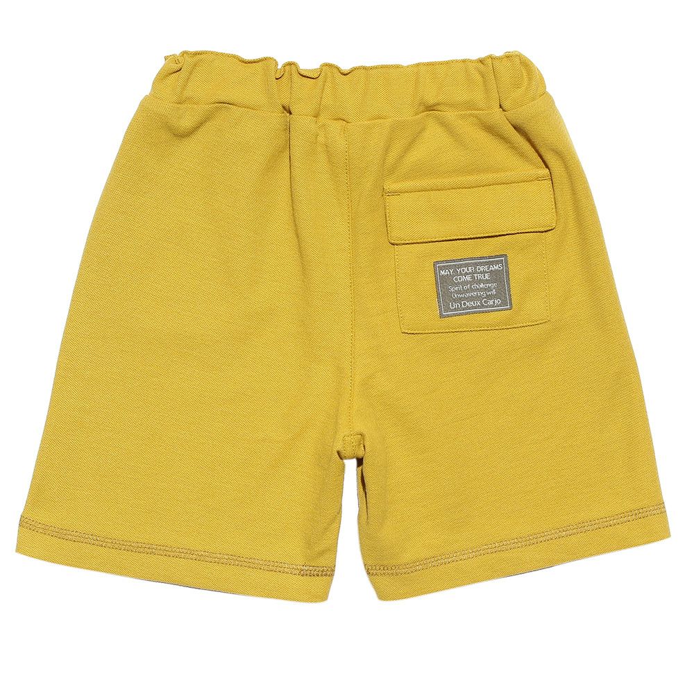 Baby size water absorption speed dry original patch with pocket shorts Yellow back