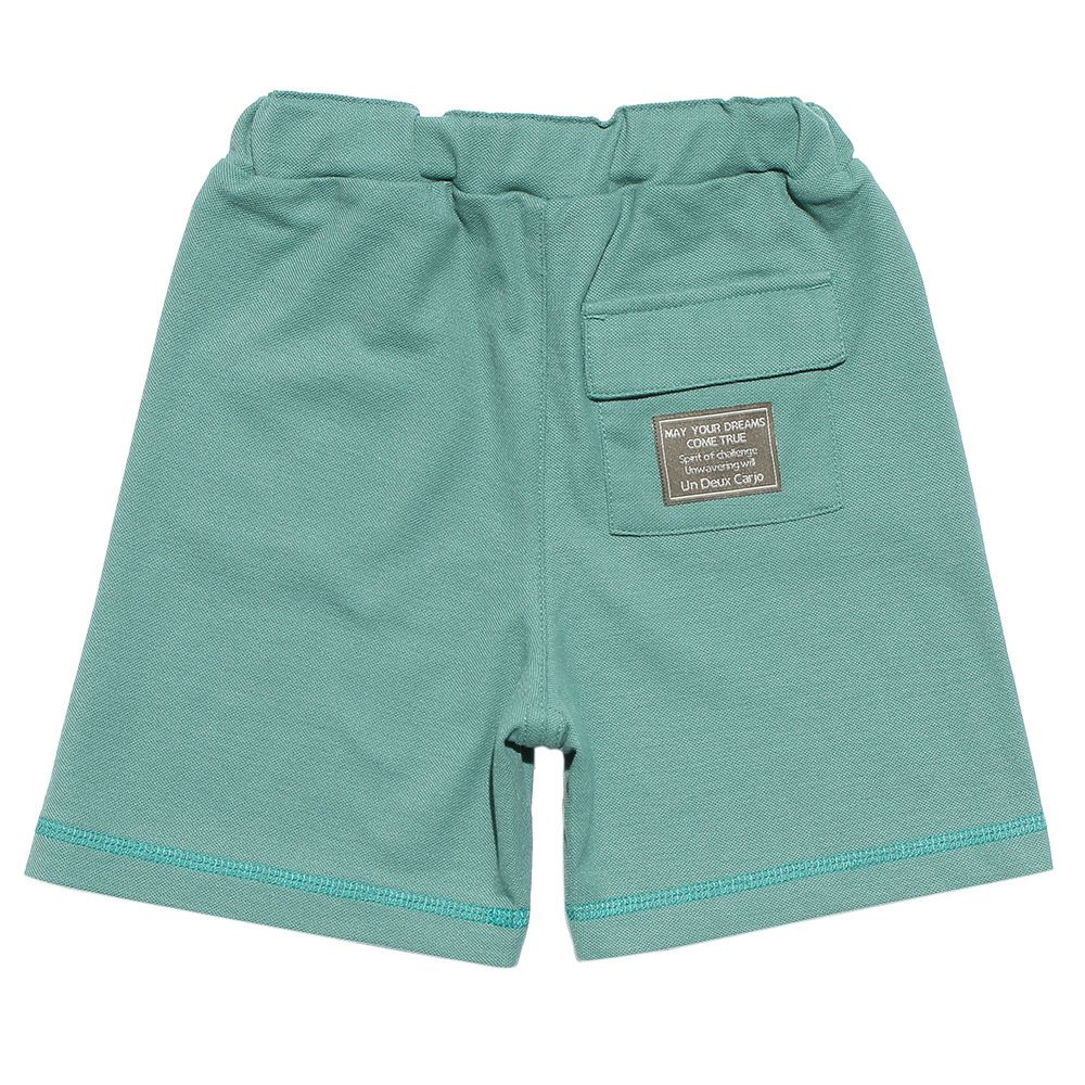 Baby size water absorption speed dry original patch with pocket shorts Green back