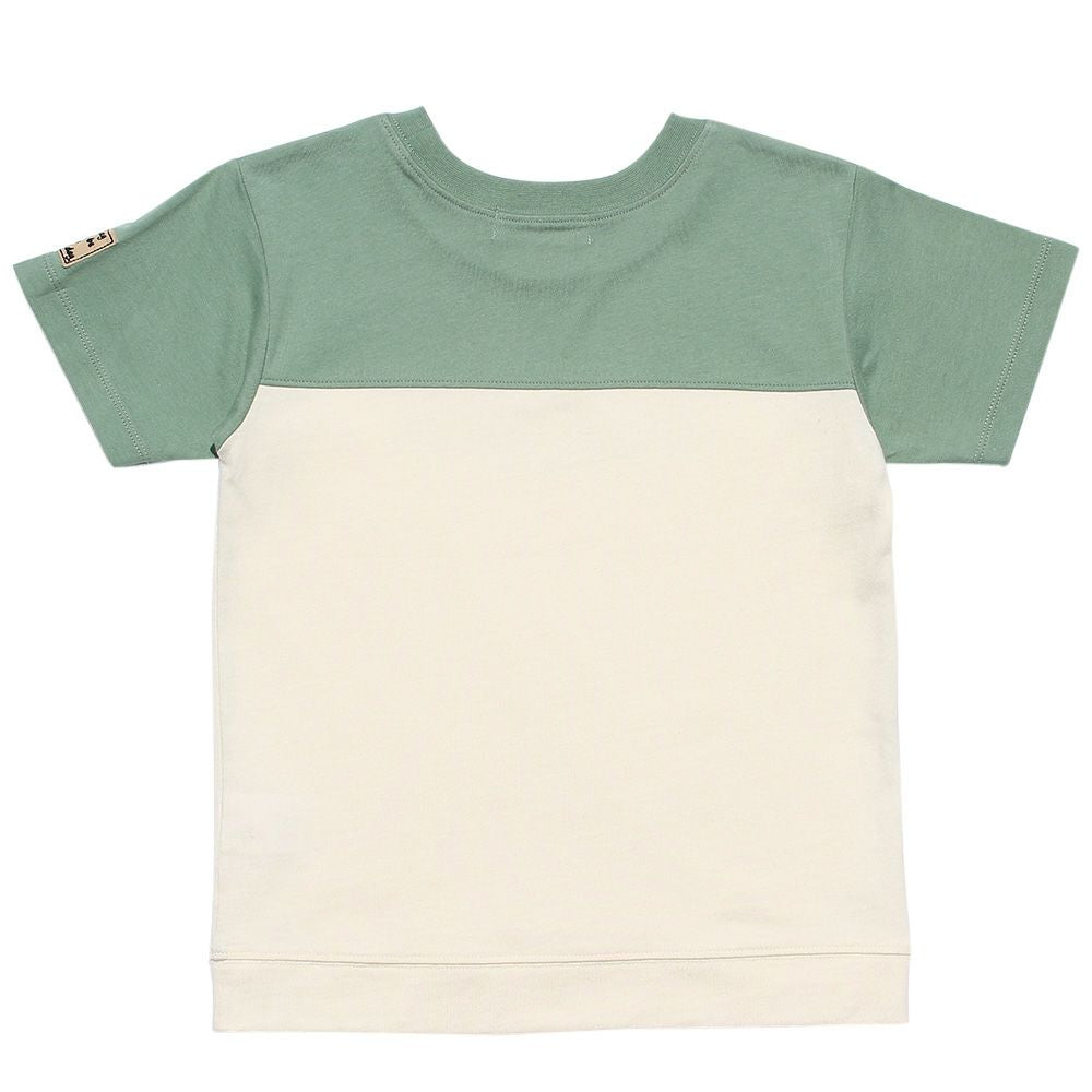 100 % cotton logo print T -shirt Green back