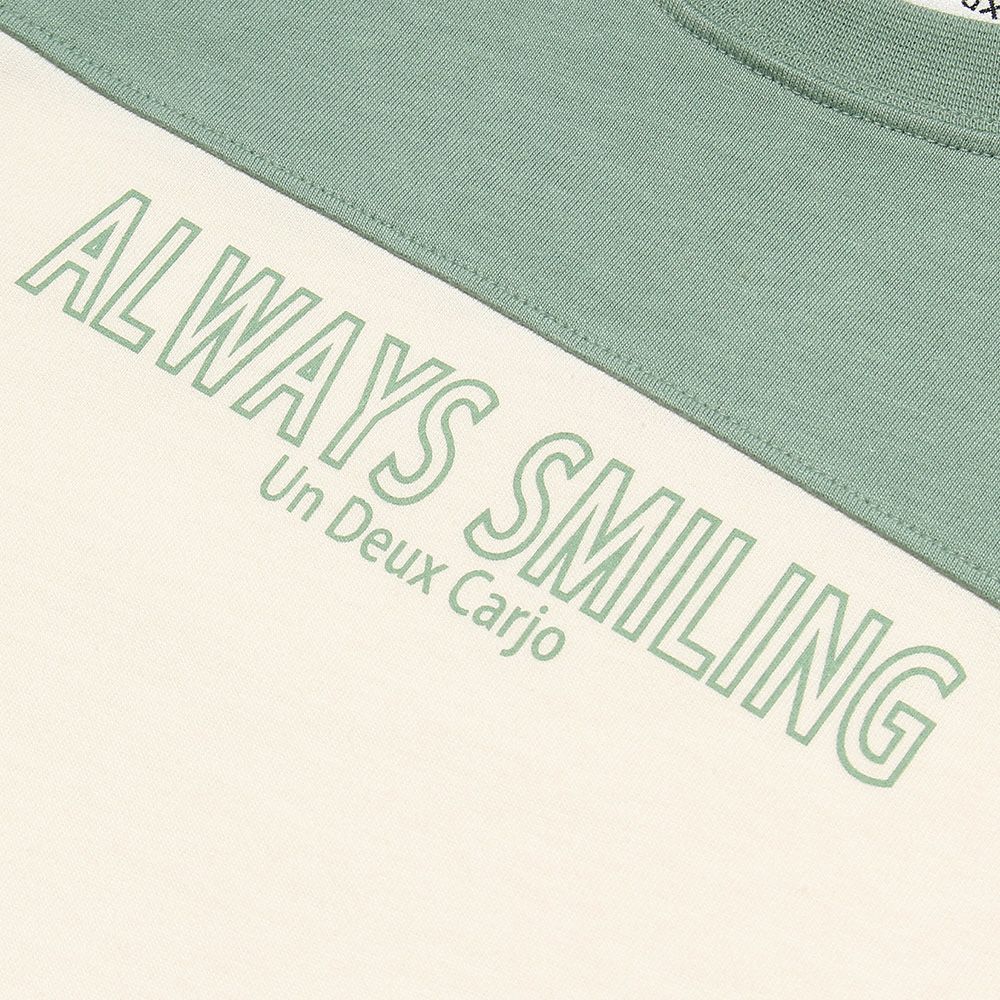 100 % cotton logo print T -shirt Green Design point 1