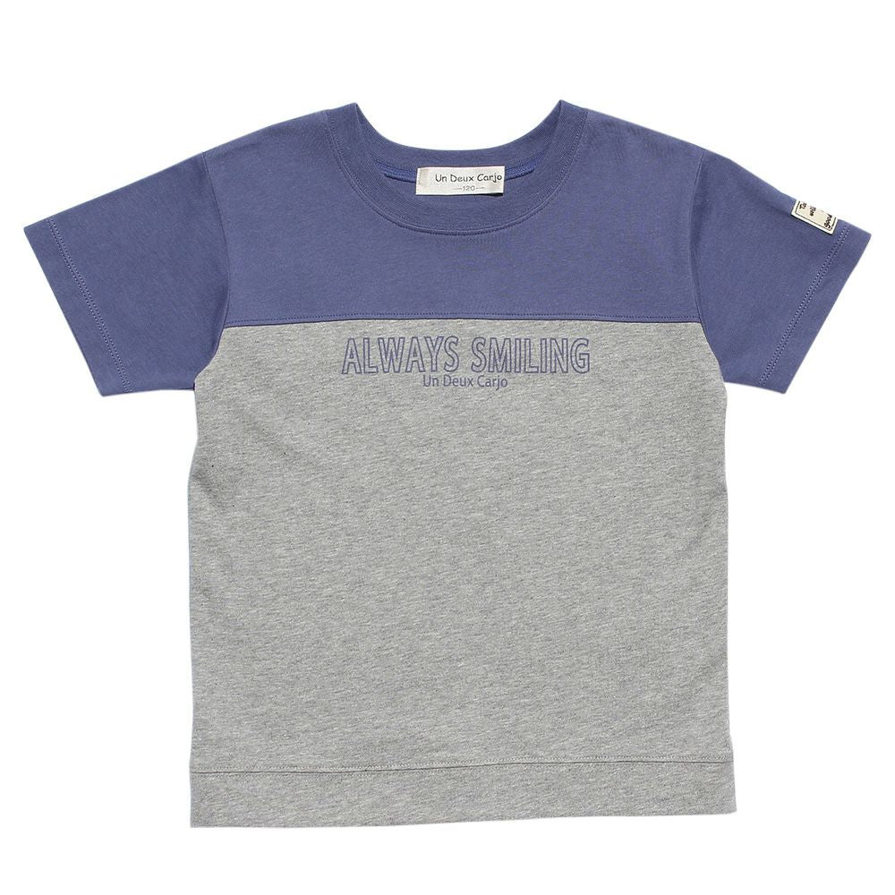 100 % cotton logo print T -shirt Purple front