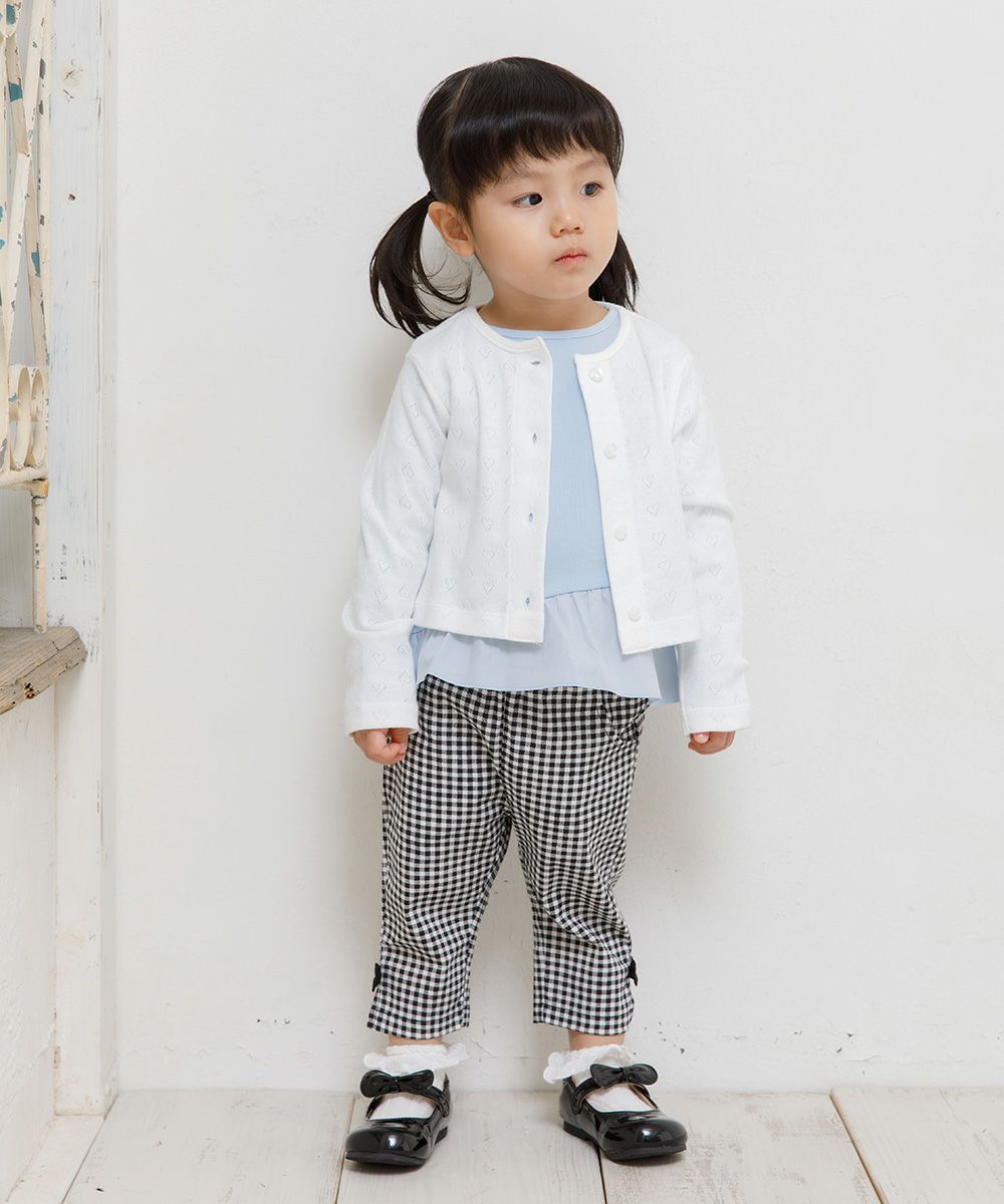 Baby Clothing Girl Baby Size 100 % Cotton Cardigan Off White (11) Model Image 4