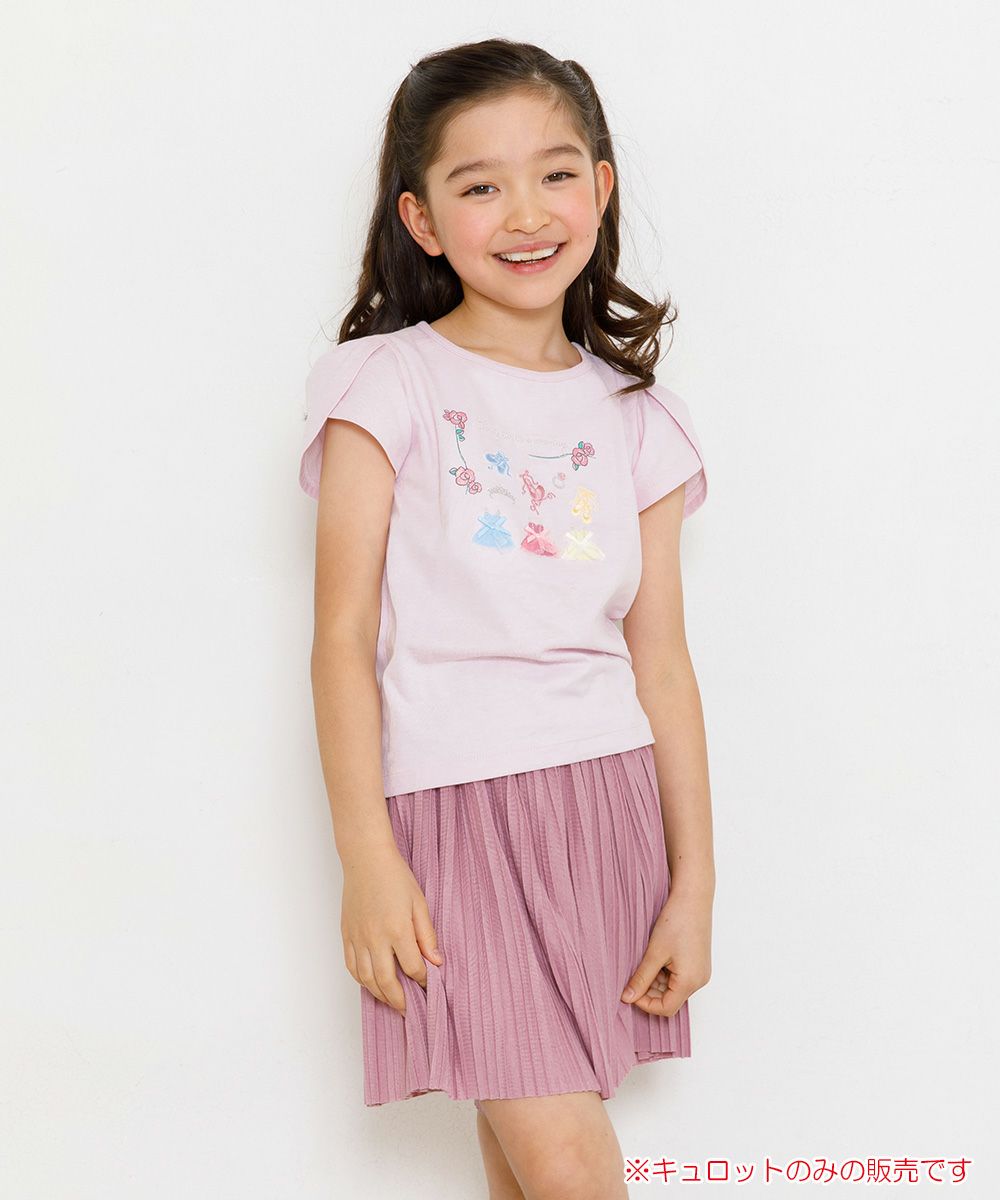 Children's clothing Girl Waist Rubber Preecurot Pants Pink (02) Model Image 1