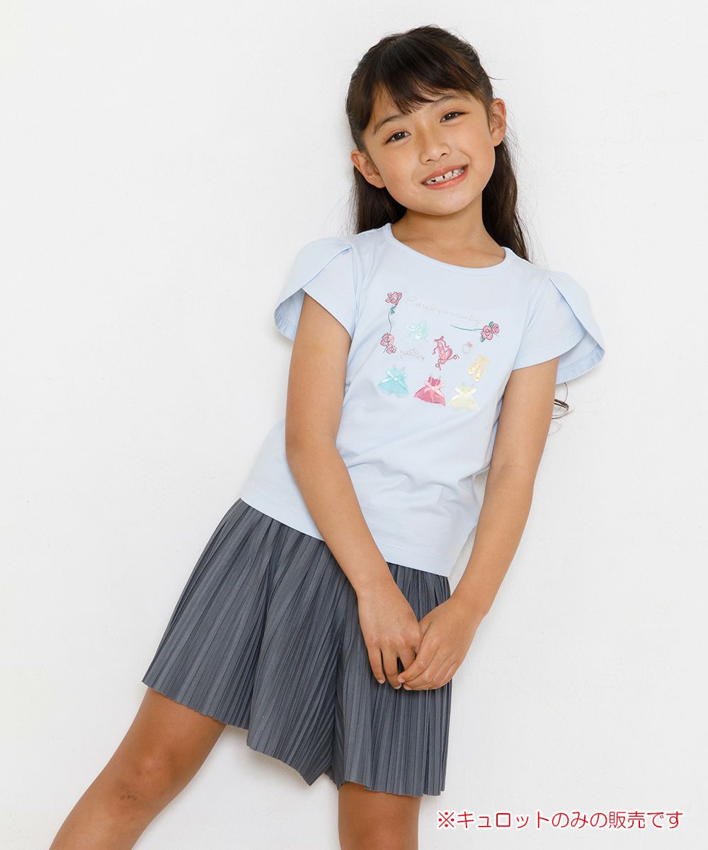 Children's clothing Girl Waist Rubber Preecurot Pants Gray (09) Model Image 1