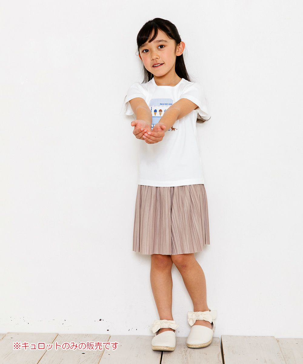Children's clothing Girl Waist Rubber Prie Tsukurot Pants Beige (51) Model Image General Body