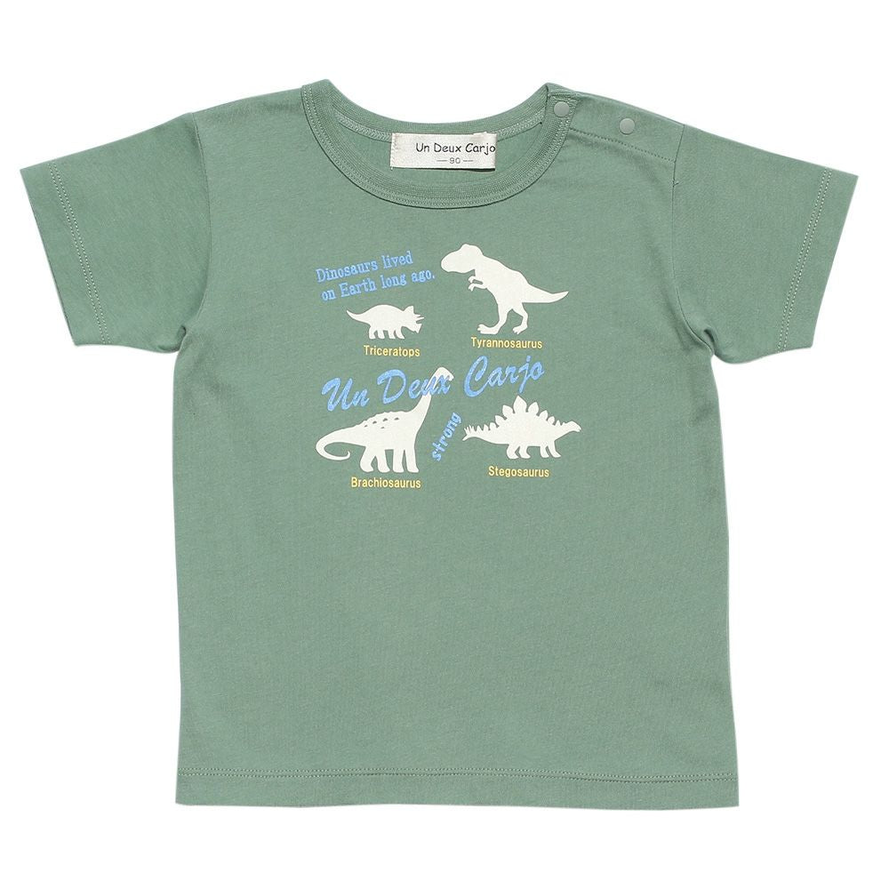 Baby Clothes Boys 100 % Cotton Baby Size Series Dinosaur Print Green (08) Front