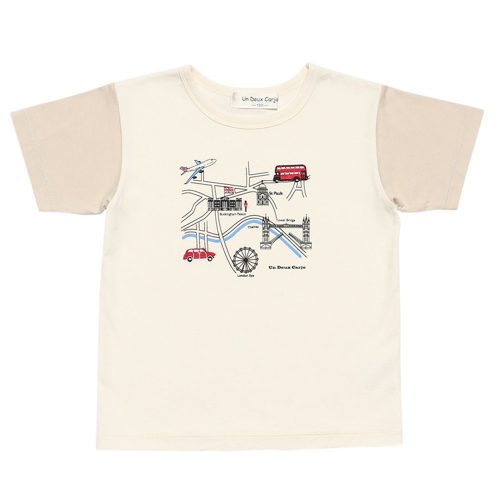 100 % cotton vehicle series London bus motif print T -shirt Ivory front