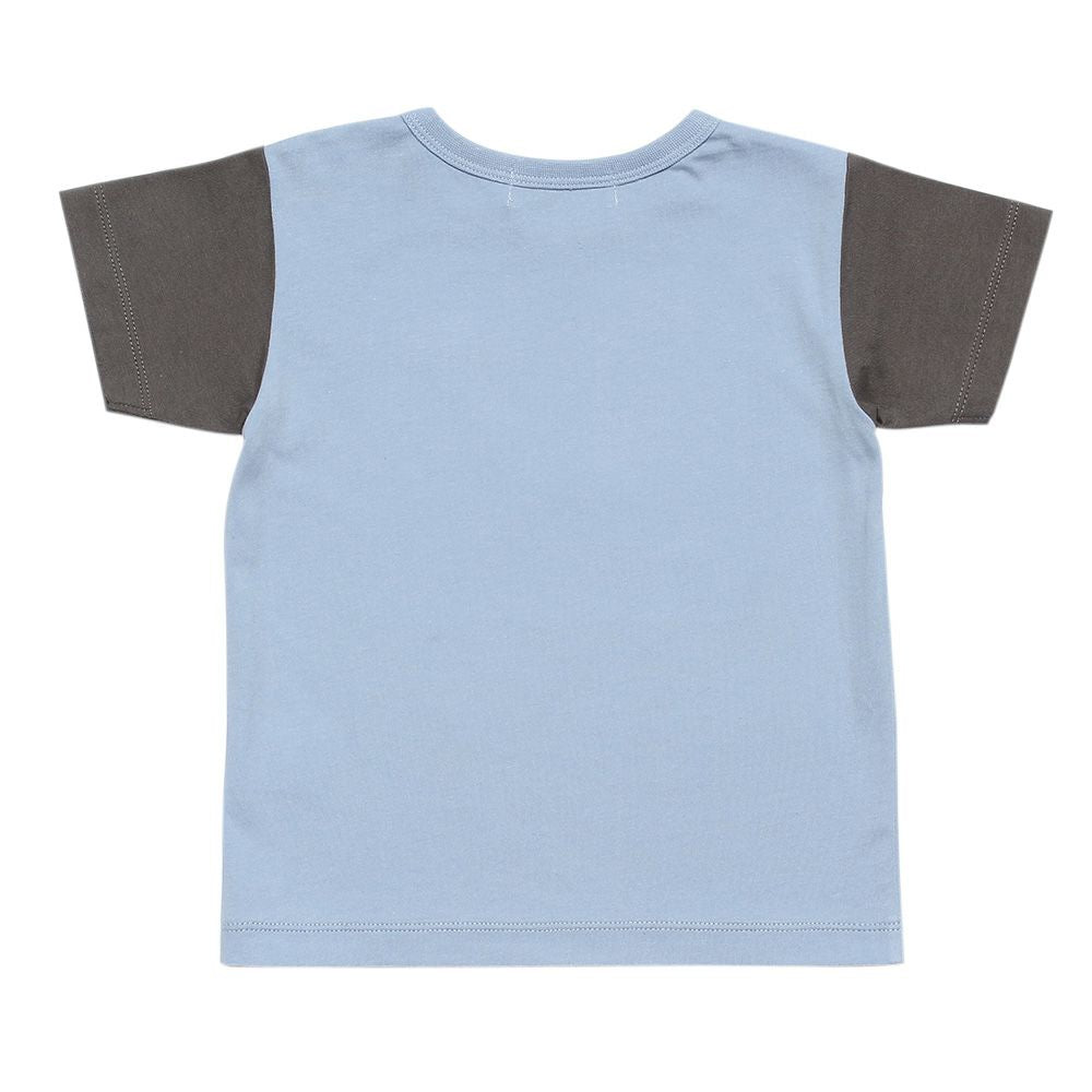 Baby size 100 % Cotton Series London Bus Motif Print T -shirt Blue back
