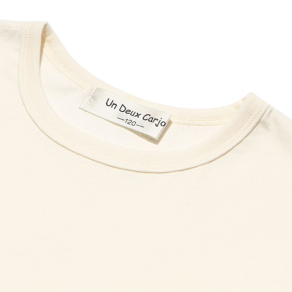 100 % cotton vehicle series train print T -shirt Ivory Design point 2