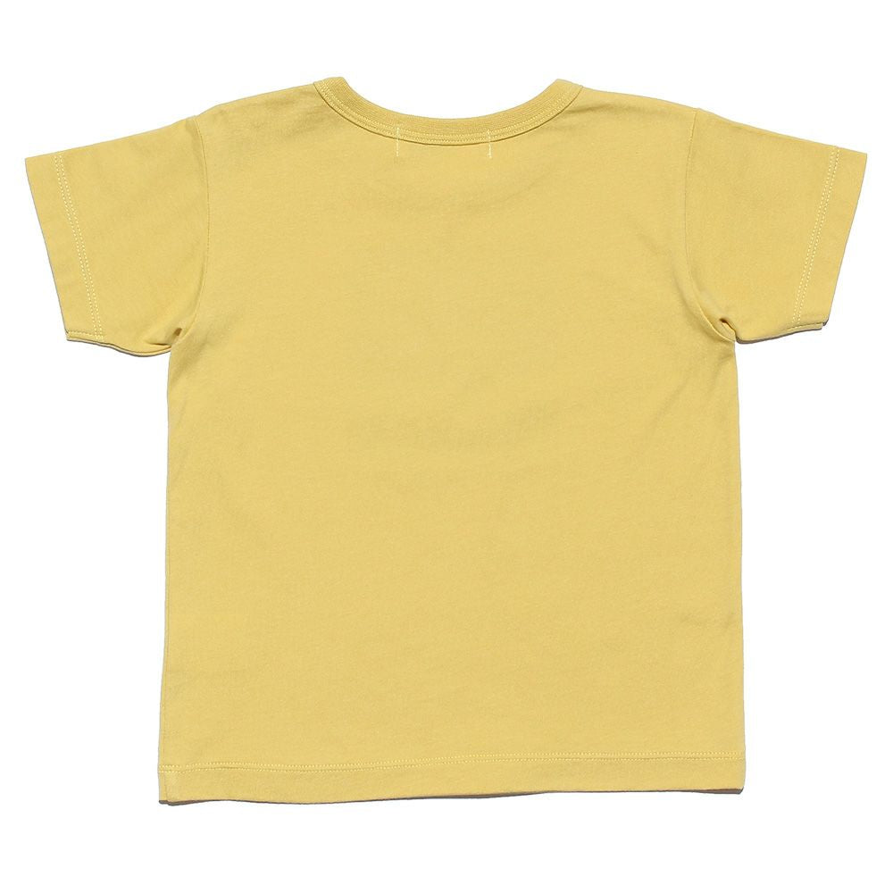 Baby Clothes Boy Baby Baby Size 100 % Cotton Message Log Print T -shirt Yellow (04) back
