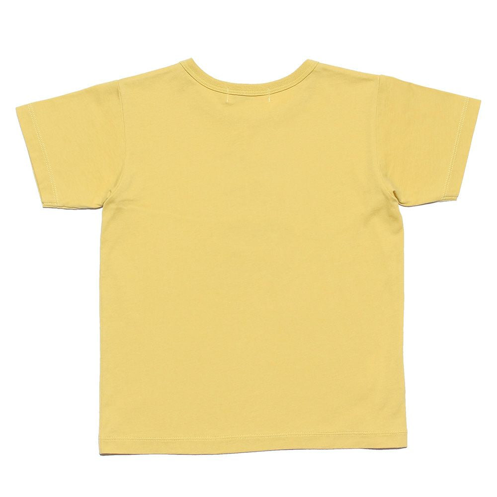 100 % cotton vehicle series car print T -shirt Yellow back